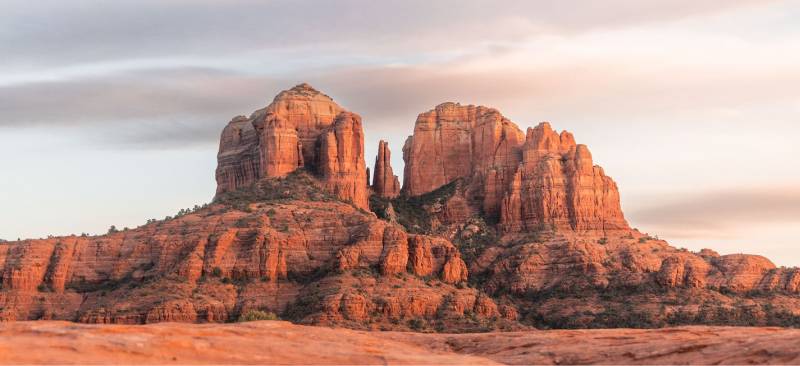 Red rock buttes at sunset in Sedona, Arizona